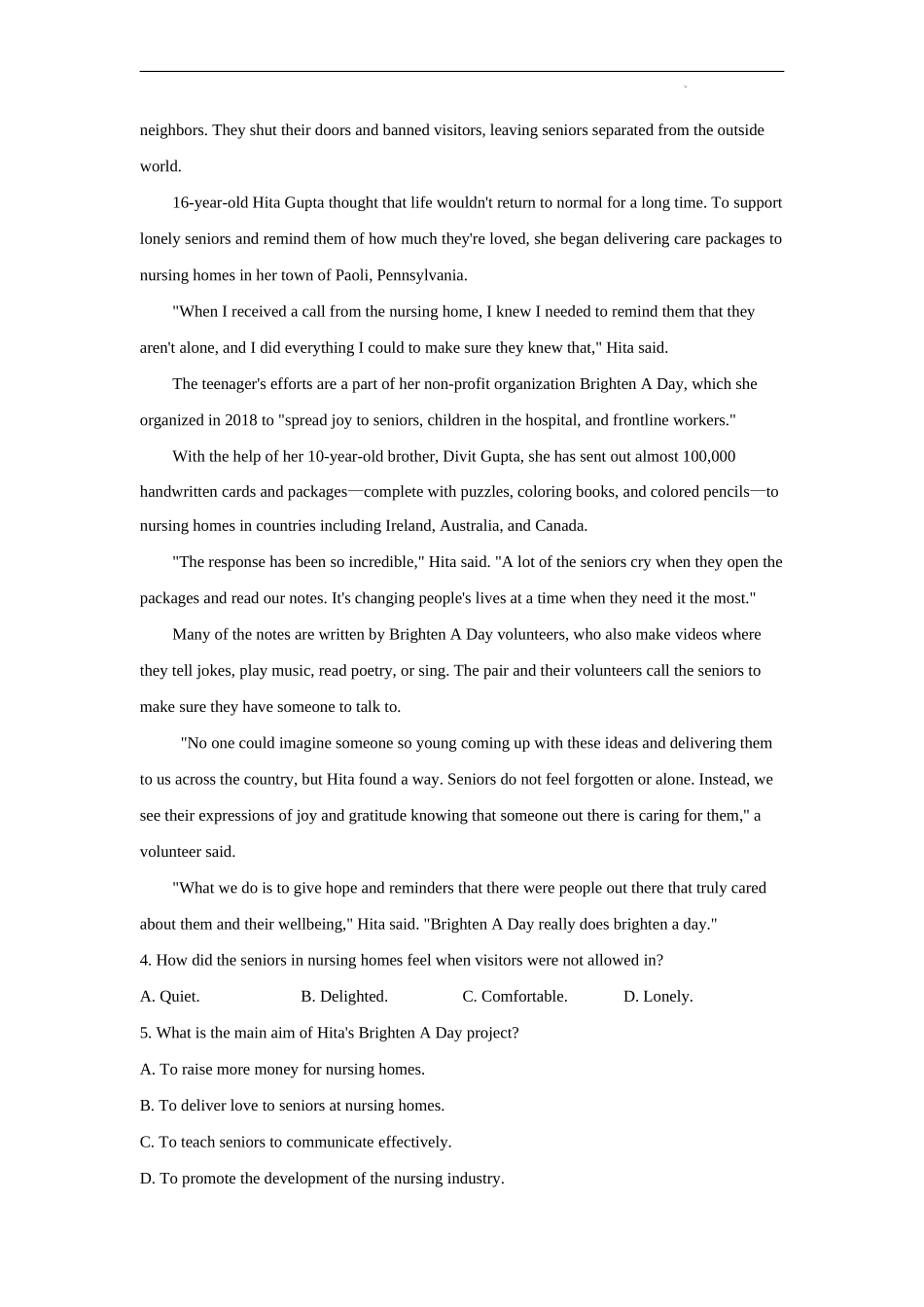2022高考核心猜题卷英语试卷及答案.docx_第3页