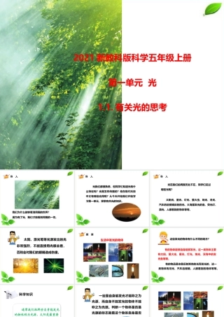 2021新教科版科学五年级上册1.1.有关光的思考课件.pptx