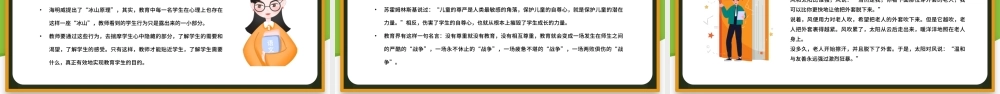 绿色卡通风师德师风专题培训PPT.pptx