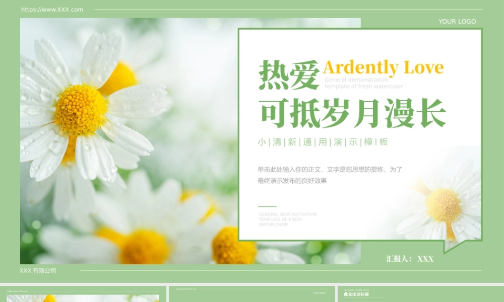雏菊小清新通用PPT模板.pptx