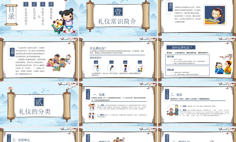 小学生文明礼仪培训PPT课件（带内容）.pptx