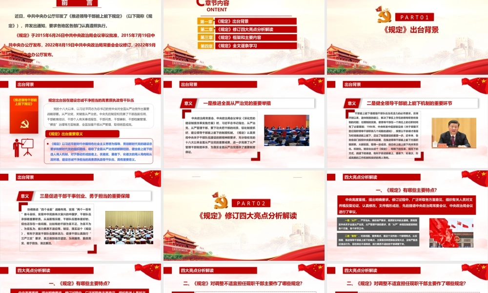 全文2022年推进领导干部能上能下规定专题课件PPT.ppt