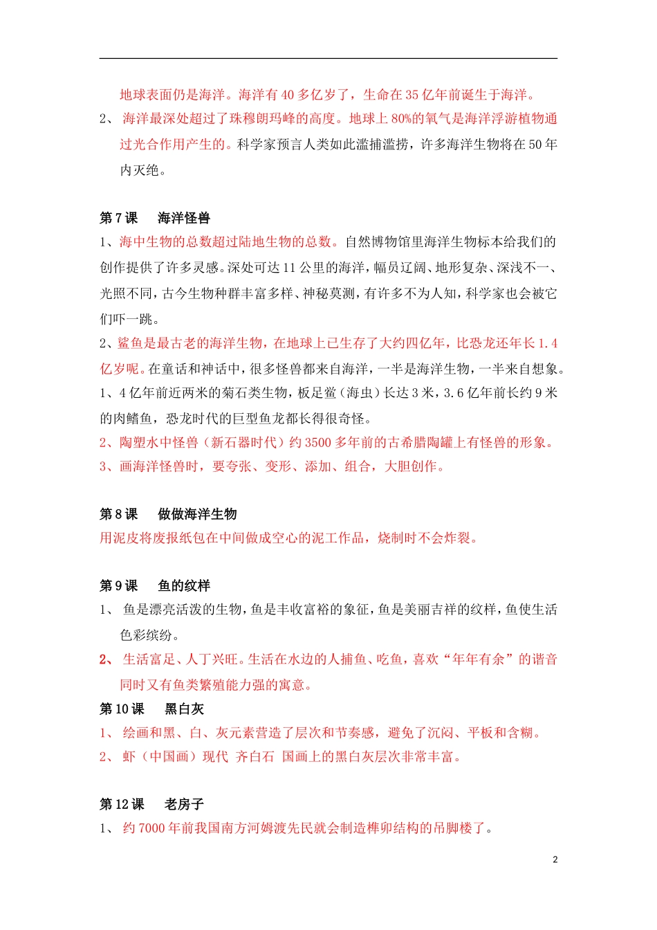 四年级上册美术知识点总结.doc_第2页