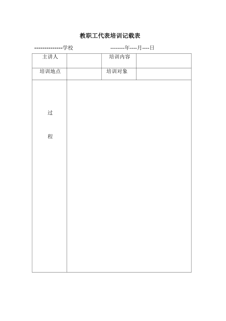 教职工代表培训记载表.doc_第1页