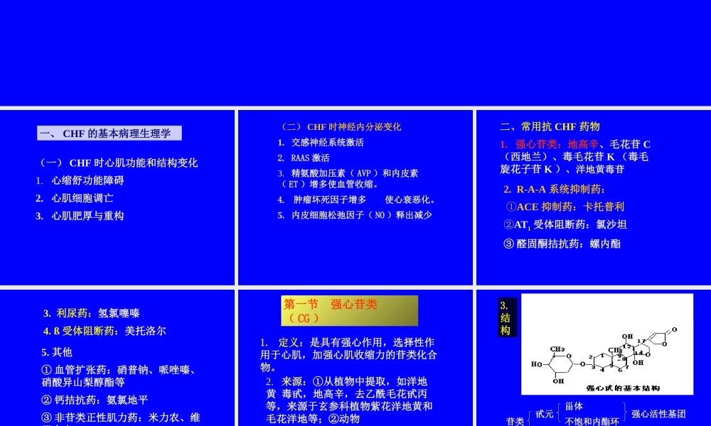 治疗慢性心功能不全药医学教学课件.pptx