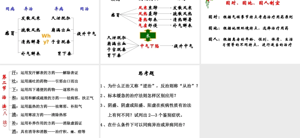 中医防治原则与治法教学课件.pptx