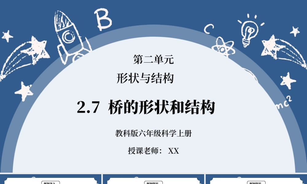 教科版六年级科学上册第二单元《工具和机械-桥的形状和结构》PPT课件.pptx
