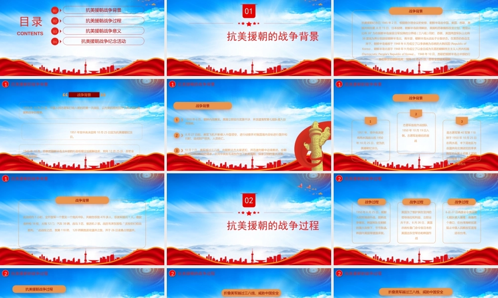 抗美援朝纪念日PPT每一位为祖国奋战的人都不会被遗忘PPT课件（带内容）.pptx