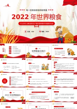 2022世界粮食日PPT每一粒粮食都值得被尊重PPT课件（带内容）.pptx