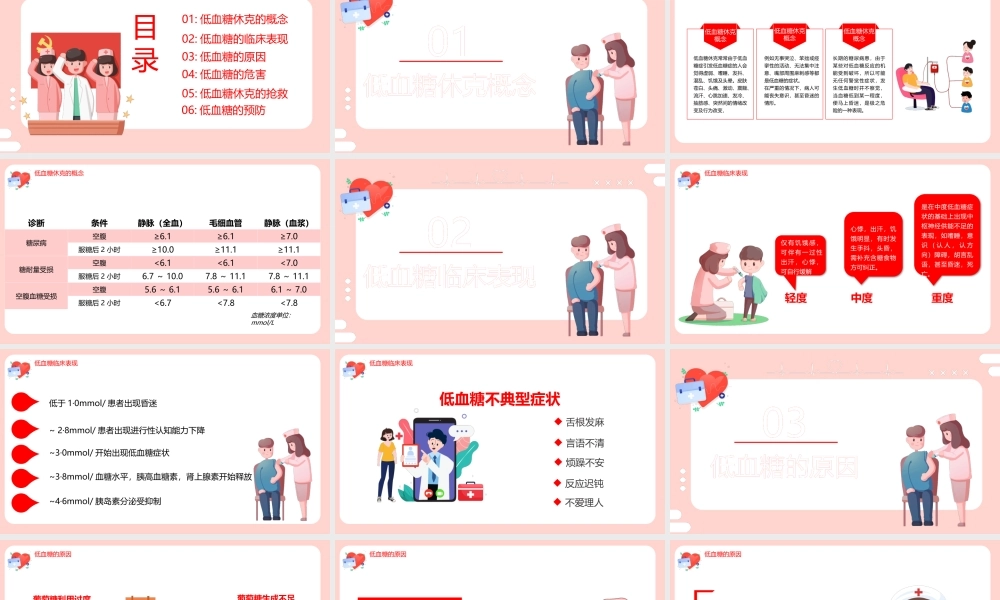 低血糖休克护理治疗查房PPT低血糖休克的抢救PPT课件（带内容）.pptx