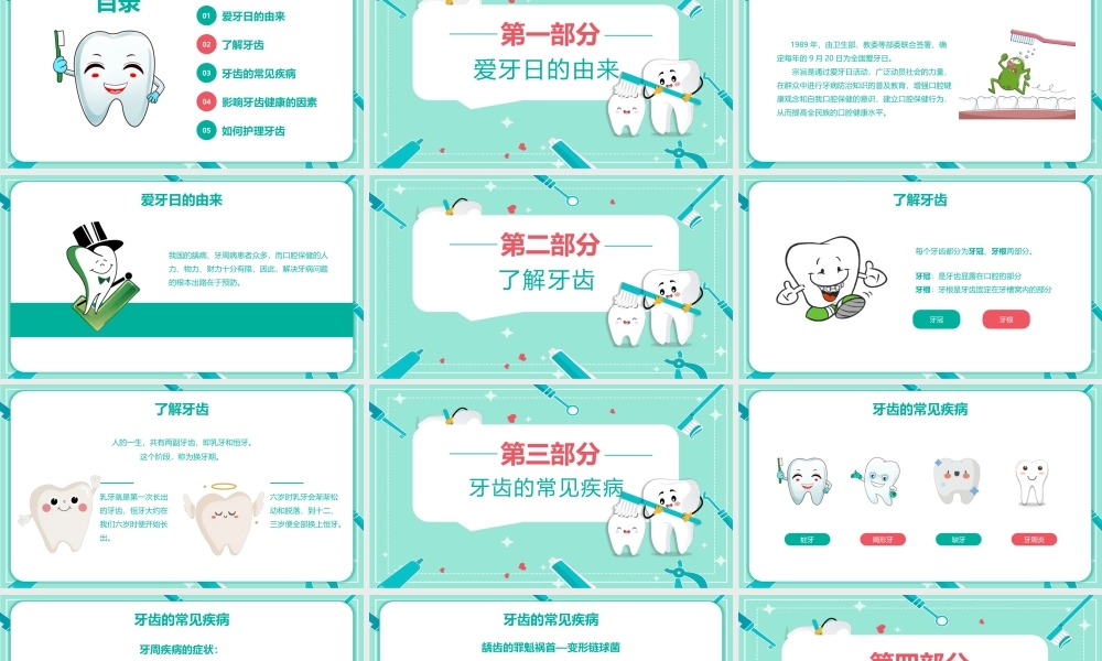 全国爱牙日宣传知识PPT课件（带内容）.pptx