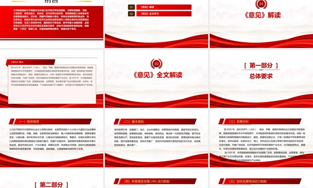 2022《关于加快内河船舶绿色智能发展的实施意见》全文学习PPT课件（带内容）.pptx