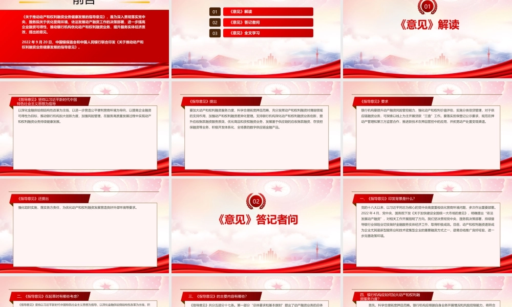 2022《关于推动动产和权利融资业务健康发展的指导意见》重点内容学习PPT课件（带内容）.pptx