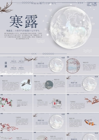 寒露是二十四节气中的第十七个节气PPT寒露节气介绍PPT课件（带内容）.pptx
