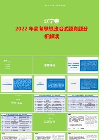 2022年高考思想政治试题真题分析解读.pptx