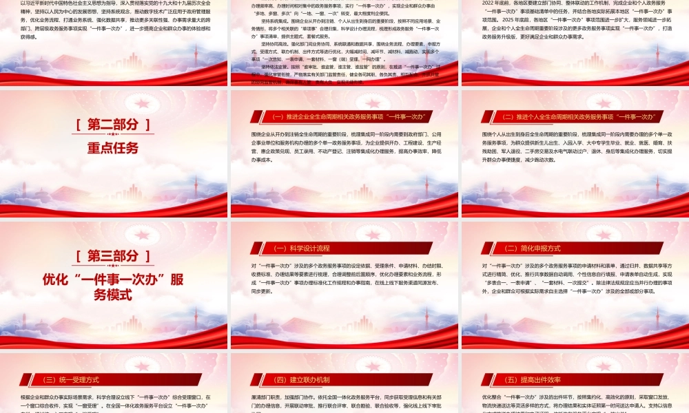 2022《关于加快推进“一件事一次办” 打造政务服务升级版的指导意见》重点内容学习PPT课件（带内容）.pptx