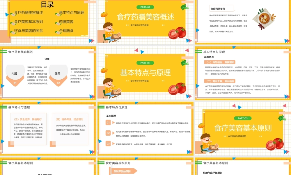 食疗美容与营养搭配专题培训PPT课件（带内容）.pptx