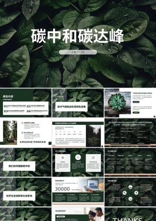 碳中和碳达峰工作报告PPT应对气候挑战实现绿色发展PPT课件（带内容）.pptx