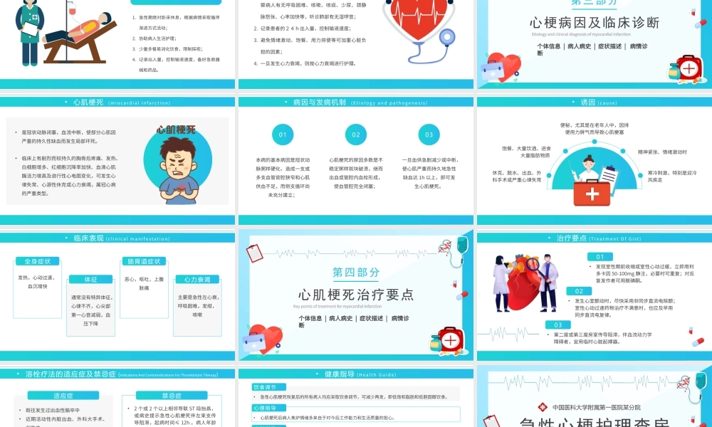 急性心梗护理查房知识讲座案例分析护理总结PPT课件（带内容）.pptx