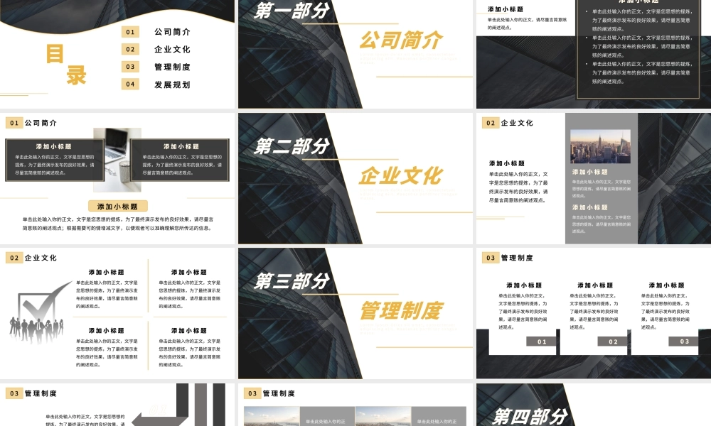 高级黑金配色企业培训PPT.pptx