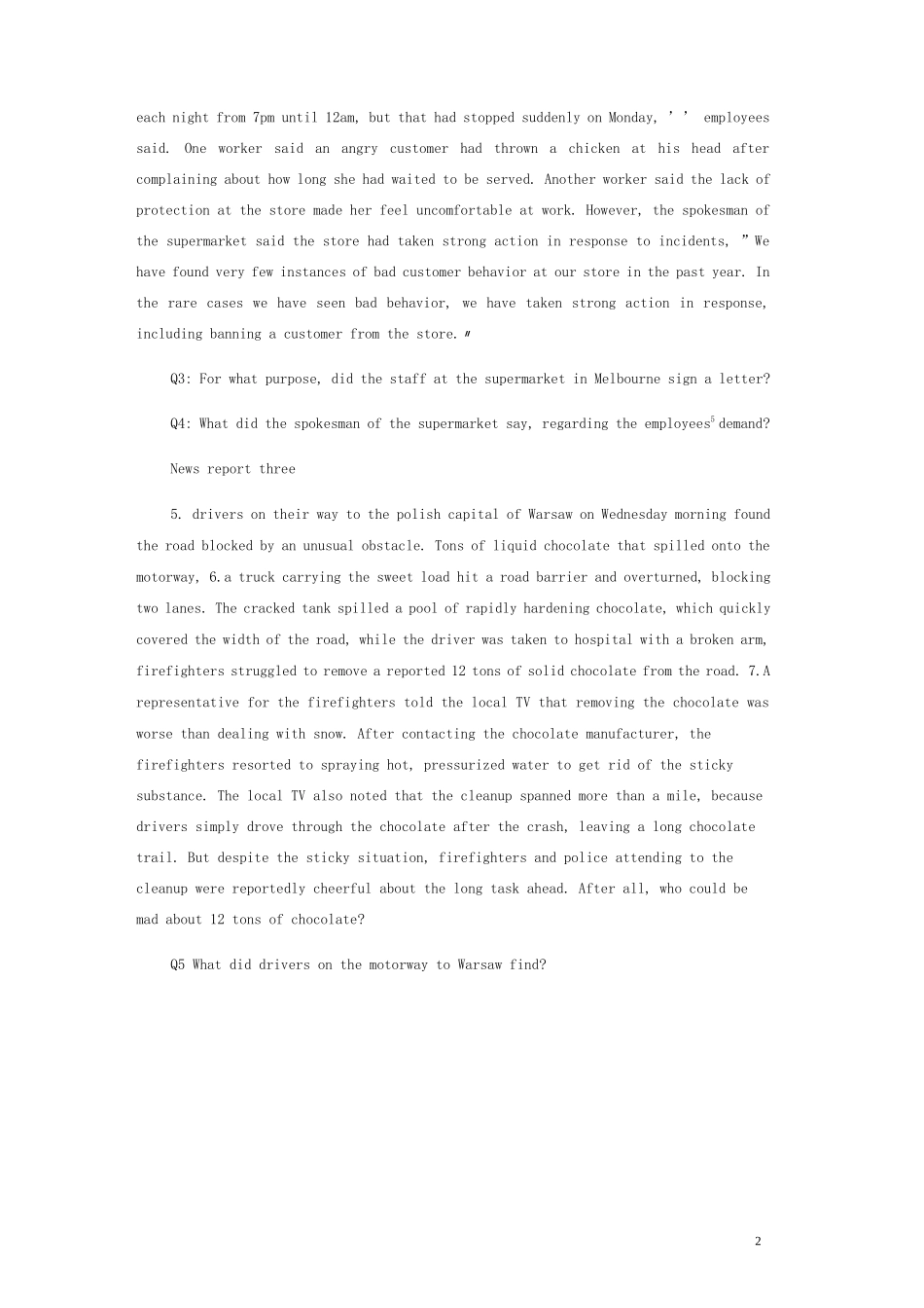 2020年9月英语四级真题及参考答案完整版(一二三).docx_第2页