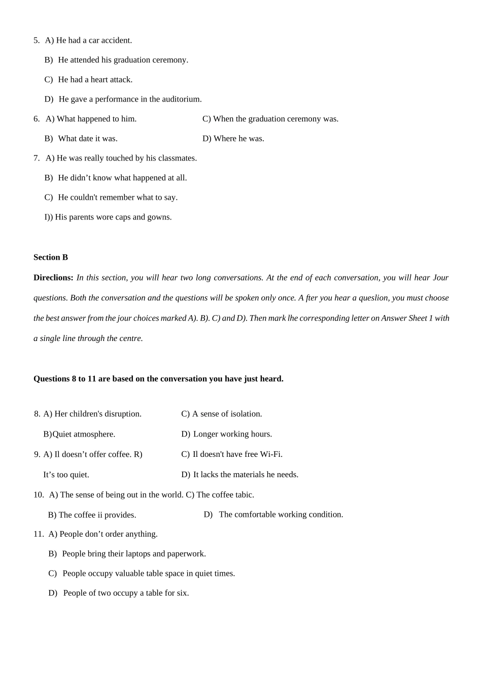 2020年6月英语四级真题及答案（第一套）.docx_第2页