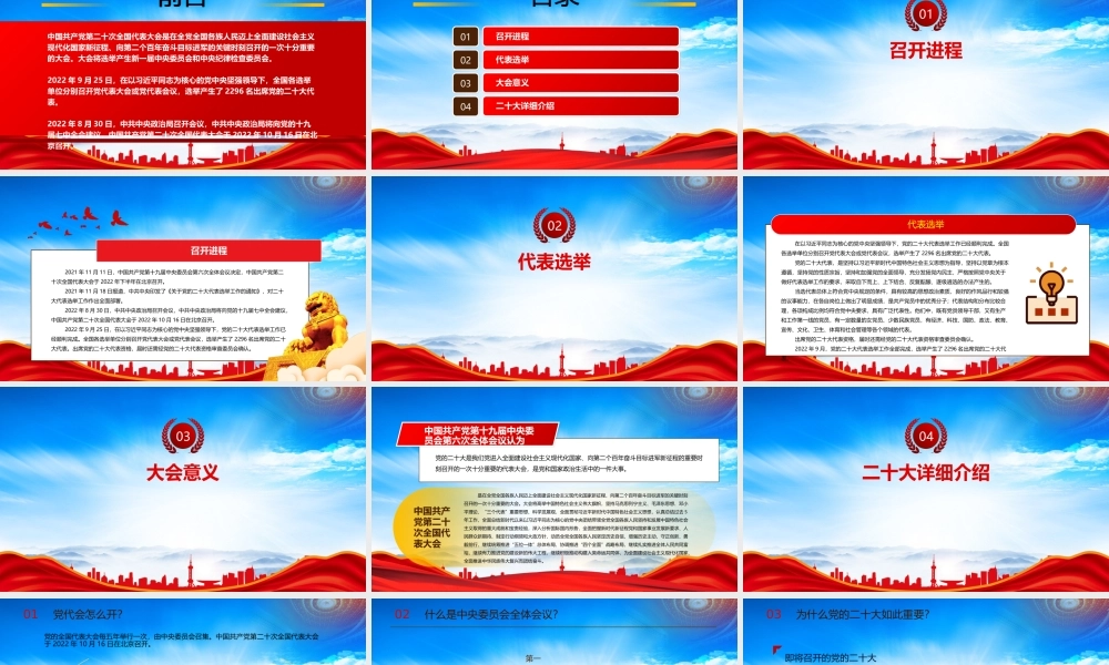 中国共产党第二十次全国代表大会详细介绍PPT课件（带内容）.pptx