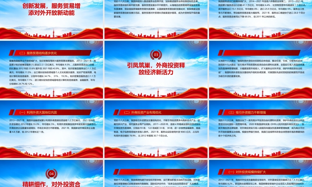 高水平开放成效显著合作共赢展现大国担当PPT党的十八大以来经济社会发展成就系列报告之十六PPT课件（带内容）.pptx