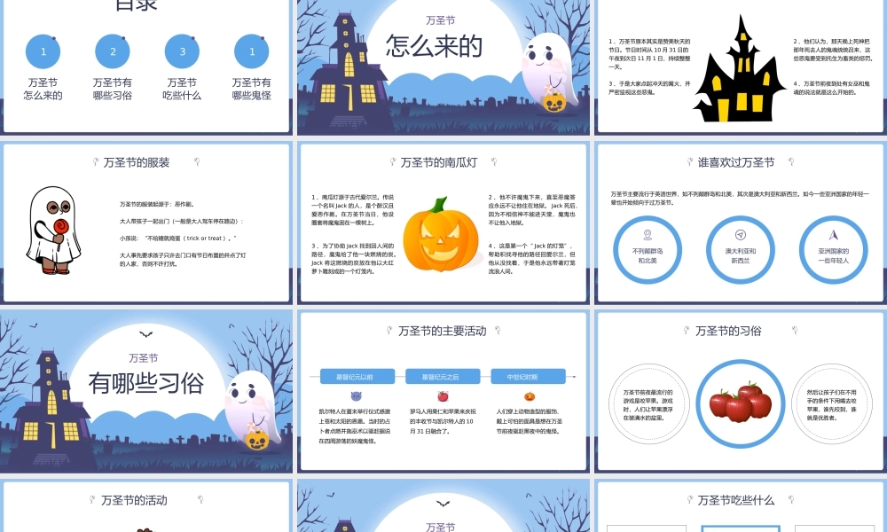=可爱卡通风幼儿园中小学万圣节节日介绍ppt.pptx