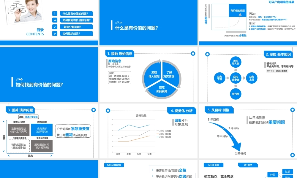 从逻辑思考到真正解决问题《麦肯锡思考武器》读书笔记PPT作品.pptx