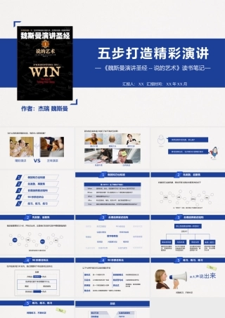 五步打造精彩演讲读书笔记ppt模板.pptx