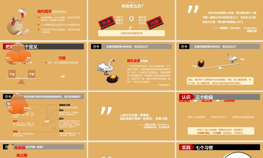高效能人士的7个习惯读书笔记PPT作品.pptx