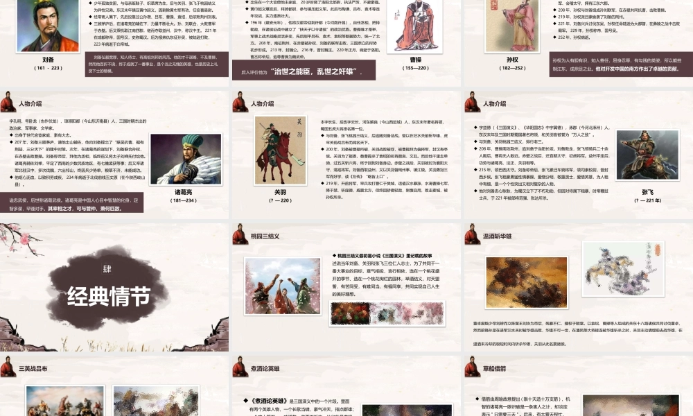 三国 作品简介名著导读PPT模板.pptx