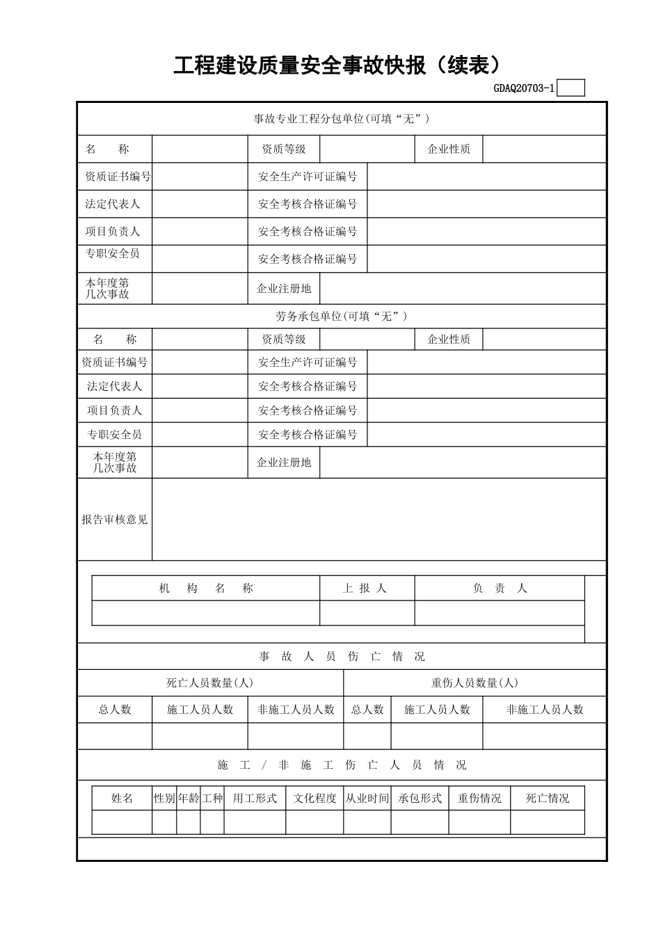 工程建设质量安全事故快报(含续表).xls_第2页