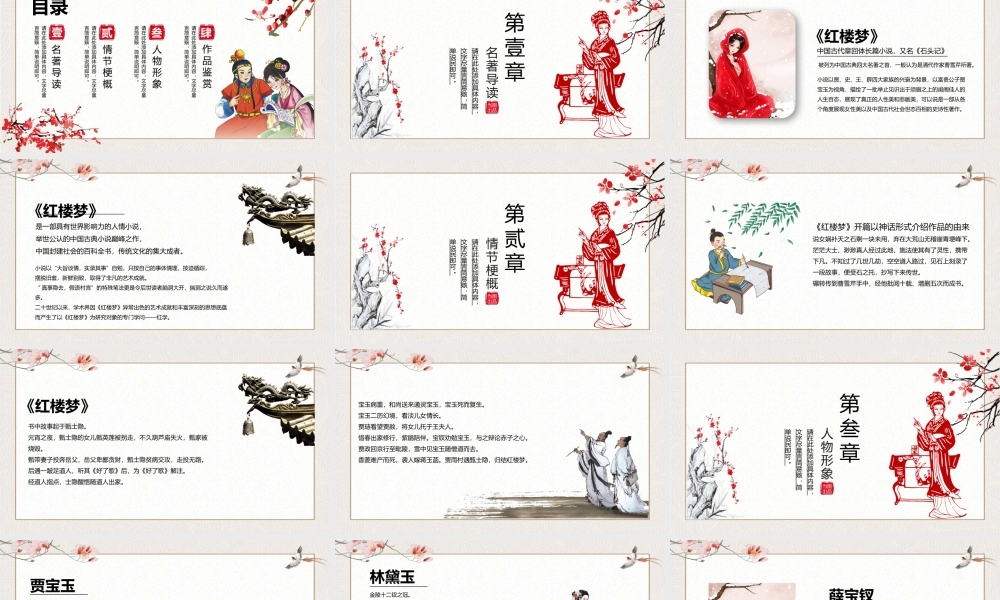 红楼梦 作品简介名著导读PPT.pptx