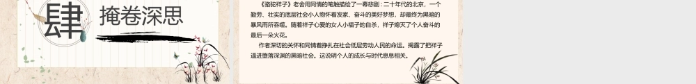 骆驼祥子 作品简介名著导读PPT.pptx