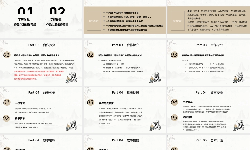 骆驼祥子作品简介名著导读PPT.pptx