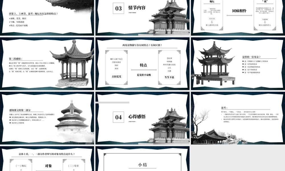 我与地坛 作品简介名著导读PPT模板.pptx