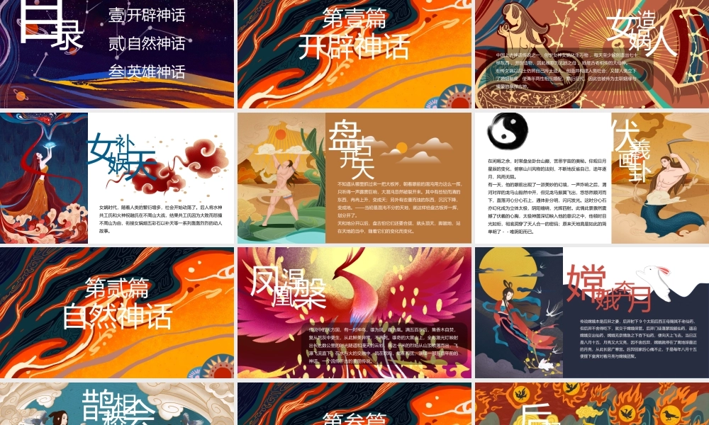 神话故事 作品简介名著导读PPT模板.pptx