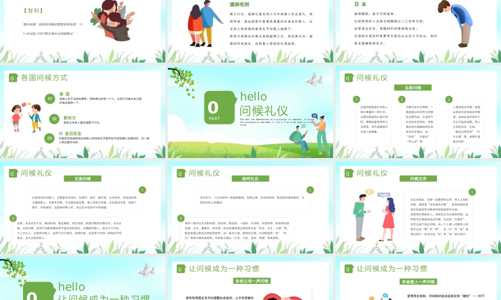 11月21日世界问候日介绍PPT课件（带内容）.pptx