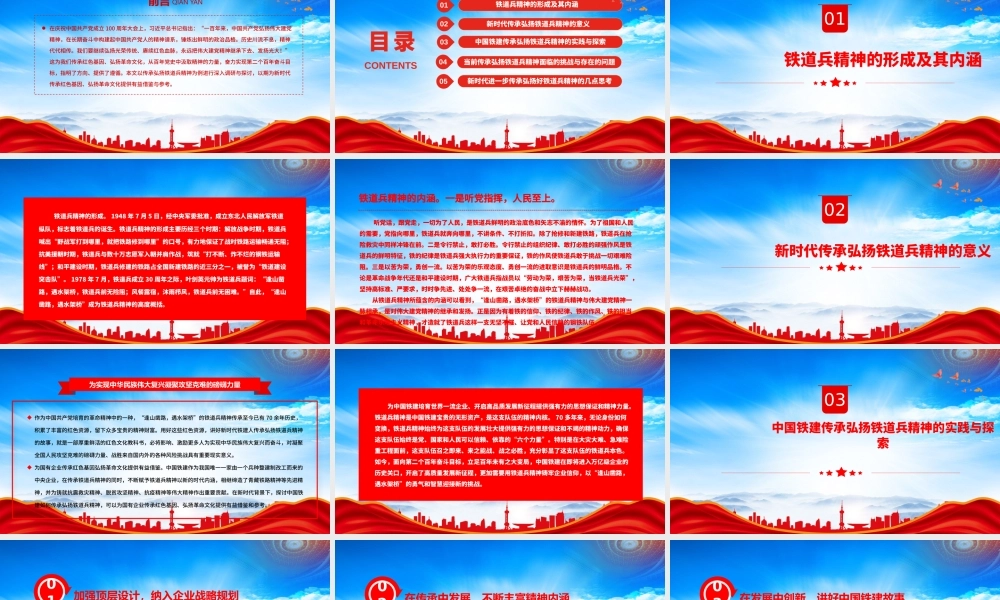 传承红色基因弘扬革命文化PPT以新时代传承弘扬铁道兵精神为例PPT课件（带内容）.pptx