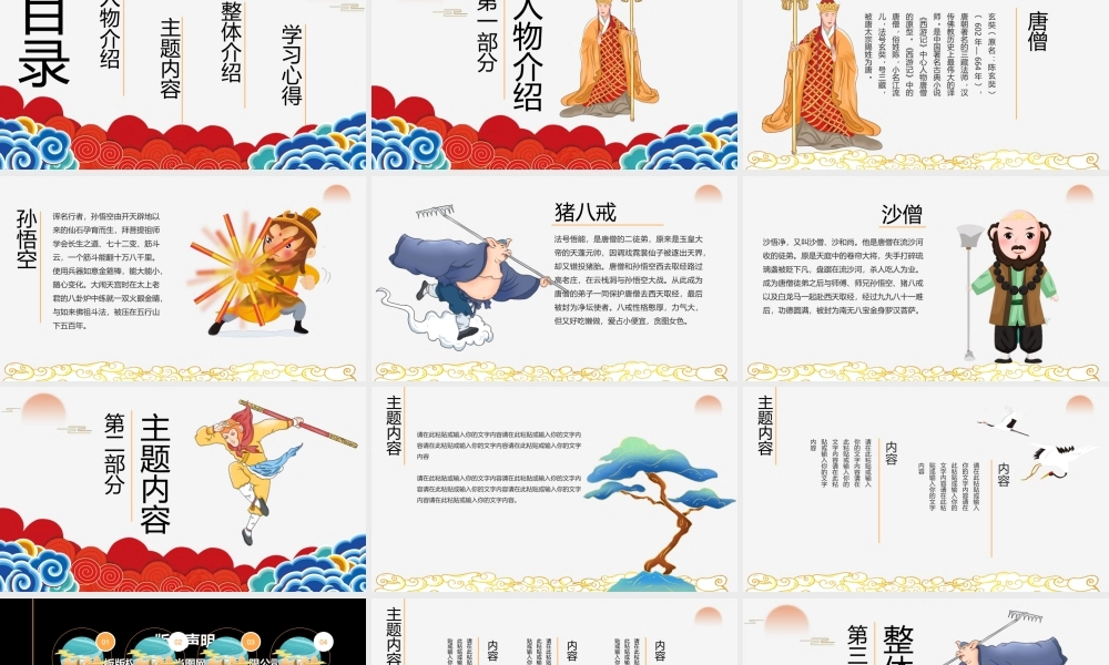 《西游记》人物介绍PPT模板.pptx