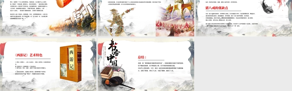 《西游记》作品介绍PPT模板.pptx
