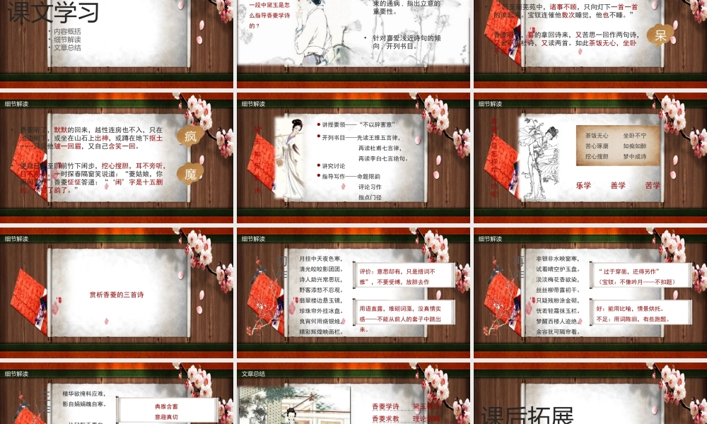 《红楼梦》作品简介名著导读国学经典 PPT模板.pptx