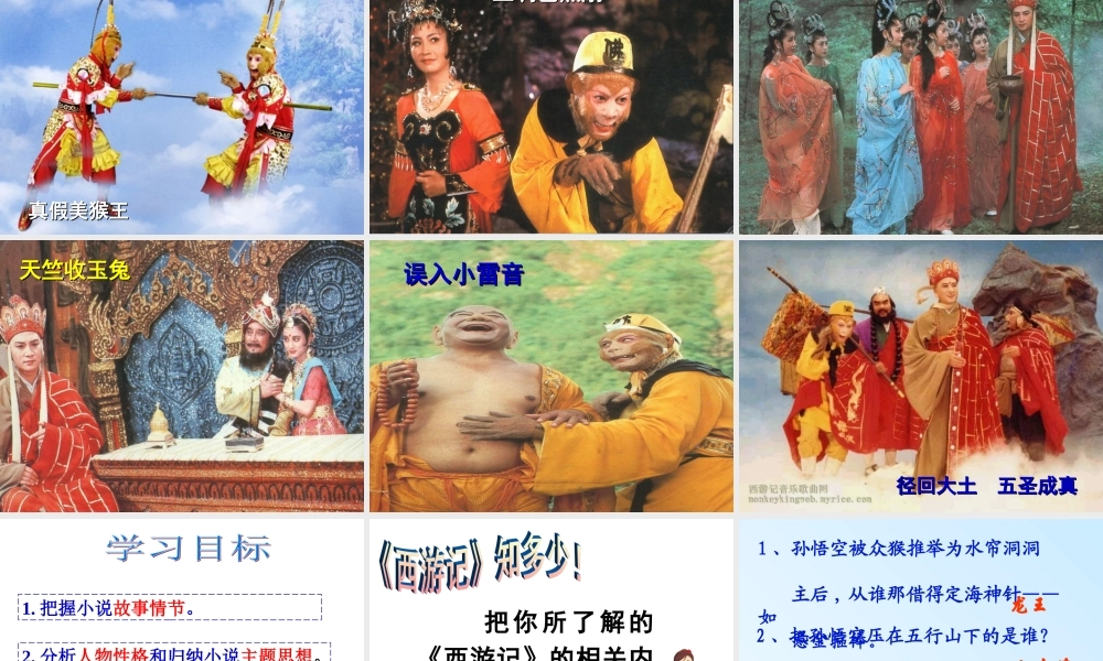 名著导读《西游记》学习课件 PPT模板.ppt