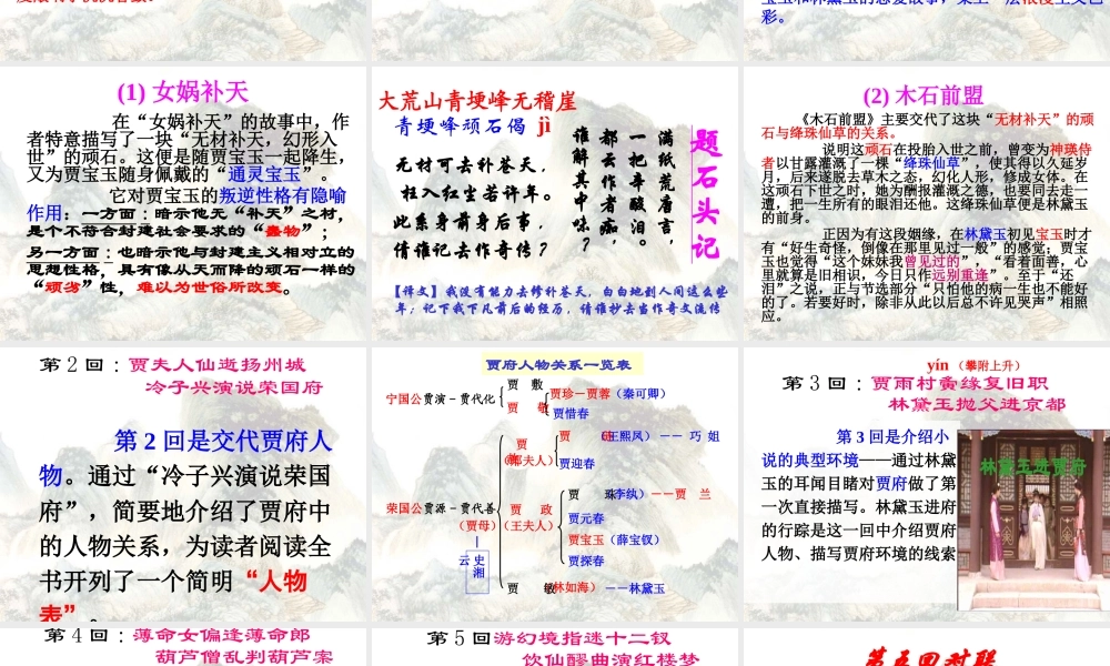 《红楼梦》作品简介 名著导读 国学经典PPT模板.pptx