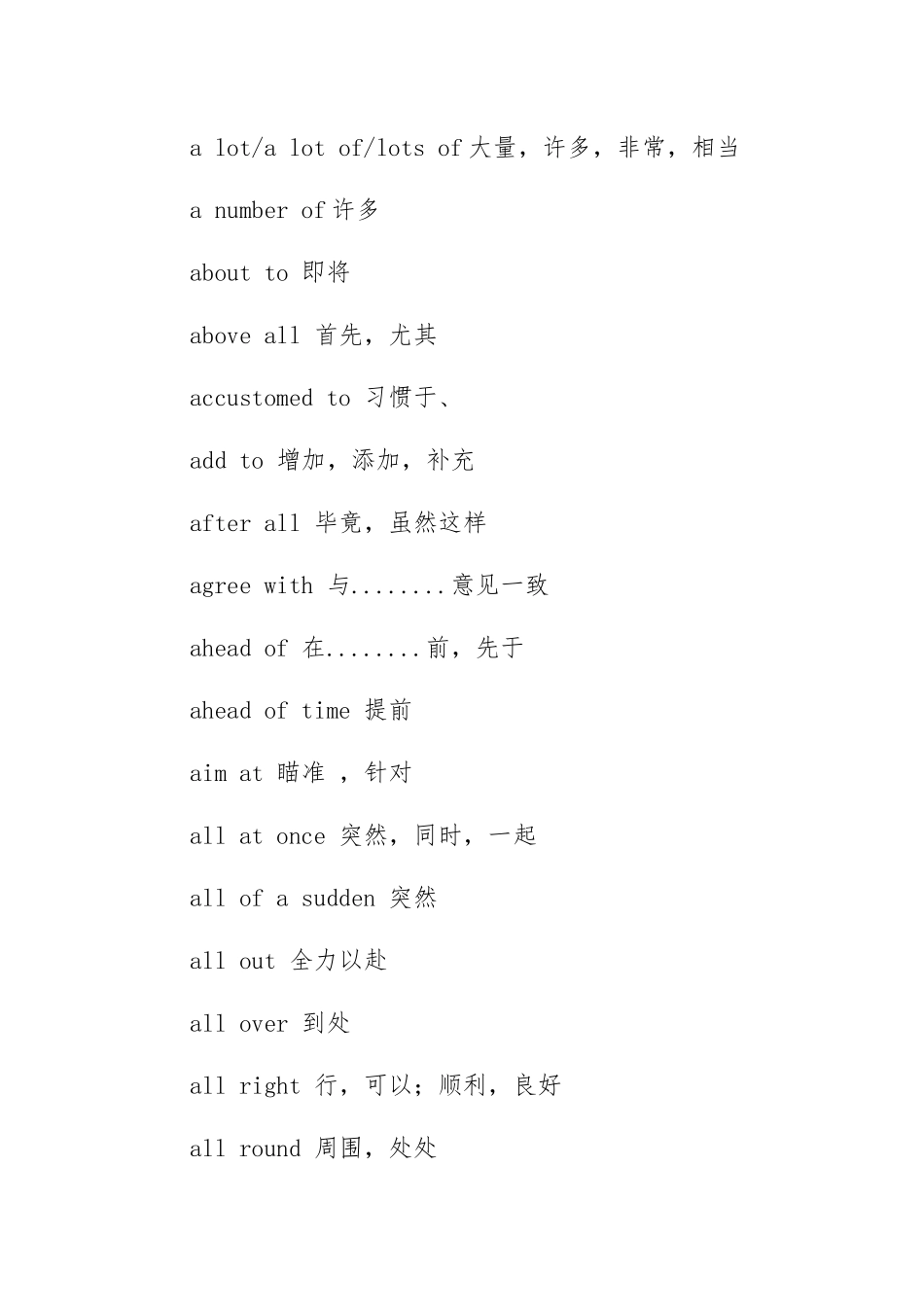 专升本英语复习资料整理汇编（词组、时态、词语搭配、作文、句子）.docx_第2页