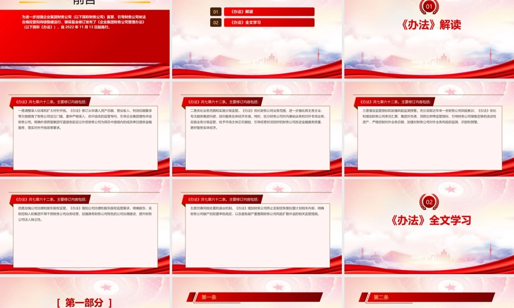 学习2022《企业集团财务公司管理办法(2022修订)》重点内容PPT课件（带内容）.pptx