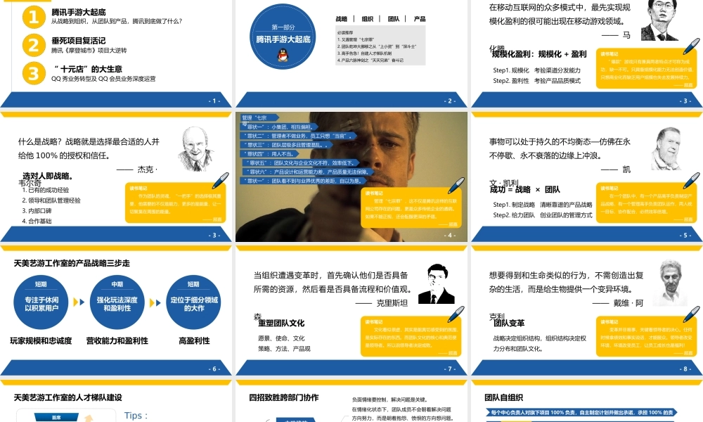 《腾讯方法》读书笔记PPT作品.pptx