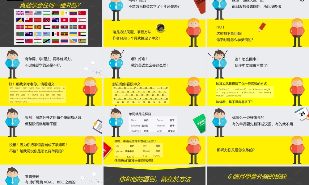 《6个月学会任何一种外语》读书笔记PPT作品.pptx